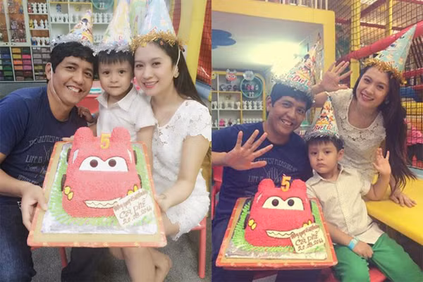 Vợ chồng Thanh Thúy - Đức Thịnh tặng bé Cà Phê bánh hình ô tô trong ngày sinh nhật mừng bé 5 tuổi. thanh-thuy-7371-1427275650.jpg