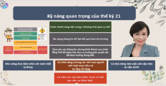 Cô Nguyễn Thị Tơ, giáo viên Trường THPT Mỹ Lộc (Nam Định) tư vấn hướng nghiệp cho học sinh theo hình thức trực tuyến. Ảnh: TG