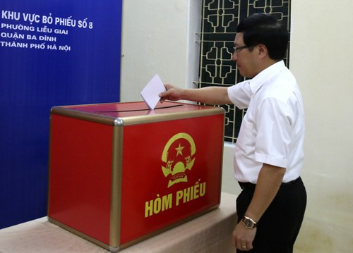 Hình ảnh lãnh đạo Chính phủ thực hiện quyền công dân - Ảnh 4