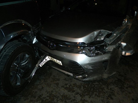 Chiếc xe do Điền điều khiển gây tai nạn liên hoàn