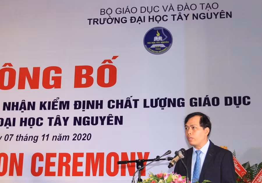 PGS.TS Nguyễn Quang Giao phát biểu tại buổi Lễ.