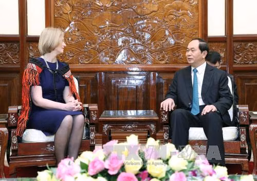 Chủ tịch nước tiếp Đại sứ Slovenia Janez Premoze. Ảnh: TTXVN Chủ tịch nước tiếp Đại sứ Slovenia Janez Premoze. Ảnh: TTXVN