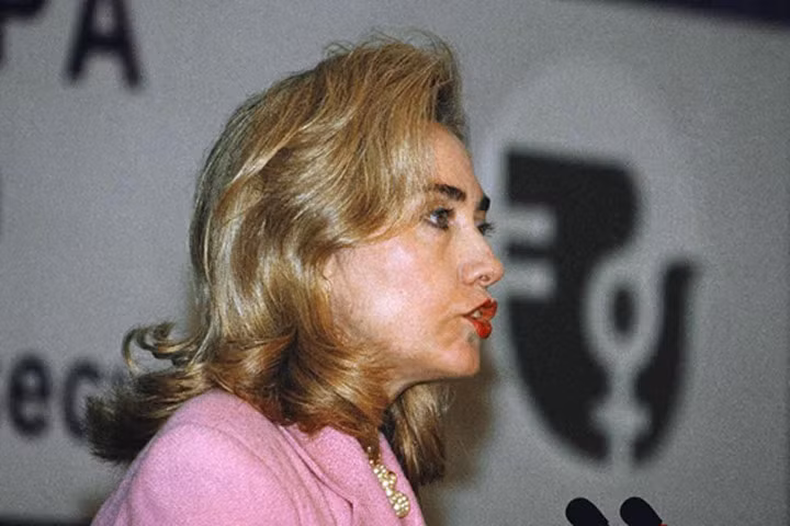 “Tuyên ngôn” năm 1995 xây dựng hình ảnh bà Hillary trước thế giới