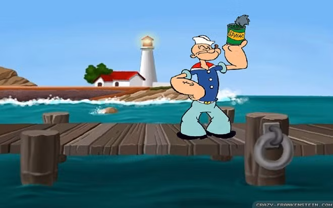 Popeye: Bộ phim hoạt hình vui nhộn này kể về cuộc hành trình chinh phục cô nàng Oliver gầy như con mắm với đôi chân cà kheo của chàng thủy thủ Popeye. Trở ngại lớn nhất đối với Popeye là anh chàng to béo, ngốc nghếch Bluto. Phải nhờ vào rau 