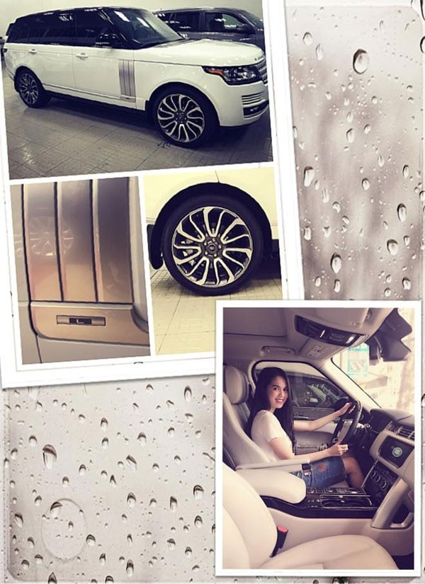 Sau một năm miệt mài đóng quảng cáo và công việc kinh doanh tiến triển, người mẫu nội y Ngọc Trinh tuyên bố cô không còn dựa dẫm tài chính vào bạn trai nữa. Không chỉ có vậy, người đẹp đến từ Trà Vinh còn tự sắm cho mình ô tô mới hiệu Range Rover LWB 2014 được nhập về từ Mỹ vào cuối tháng 11 vừa rồi. Range Rover LWB là phiên bản mới và đắt nhất của Range Rover và có giá 8 tỷ đồng sau thuế. 