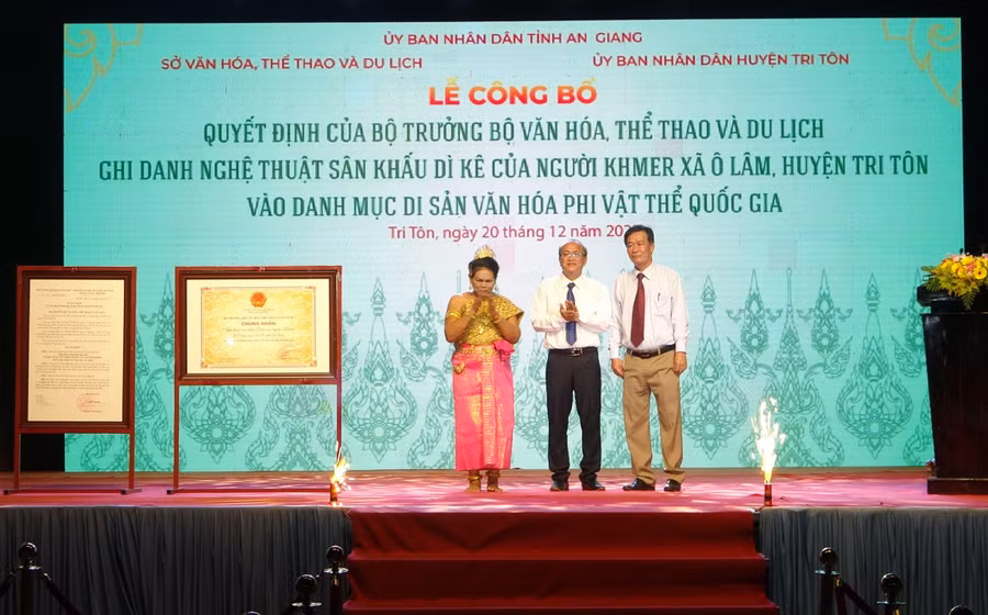 Nghệ thuật sân khấu Dì Kê của người Khmer An Giang được công nhận di sản văn hóa phi vật thể quốc gia 