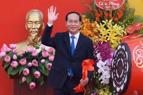 Chủ tịch nước Trần Đại Quang đánh trống khai giảng năm học mới