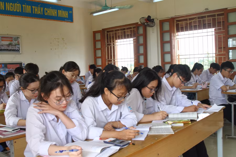 HS THPT Hải An (quận Hải An) trong giờ học