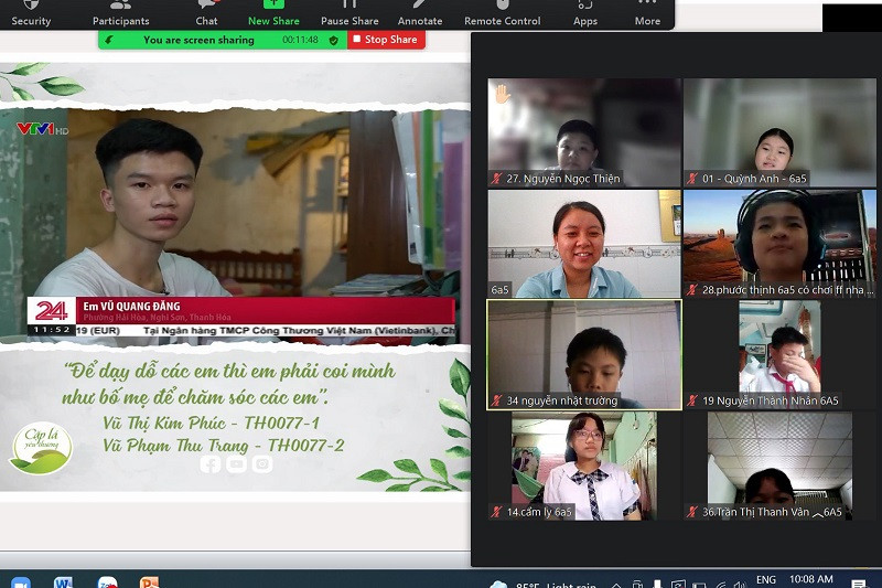 Buổi dạy môn HĐTNHN bằng hình thức trực tuyến của cô Bùi Thị Thủy (Trường THCS Đa Phước, huyện Bình Chánh, TPHCM). Buổi dạy môn HĐTNHN bằng hình thức trực tuyến của cô Bùi Thị Thủy (Trường THCS Đa Phước, huyện Bình Chánh, TPHCM).
