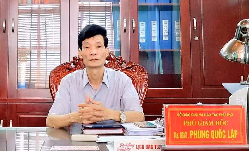 Ông Phùng Quốc Lập, Phó Giám đốc Sở GD&amp;ĐT Phú Thọ.