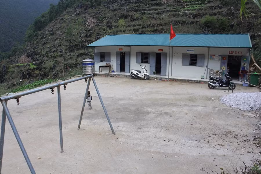 Phân trường Đề Lảng, trường mầm non, tiểu học Giàng Chu Phìn, huyện Mèo Vạc, tỉnh Hà Giang.