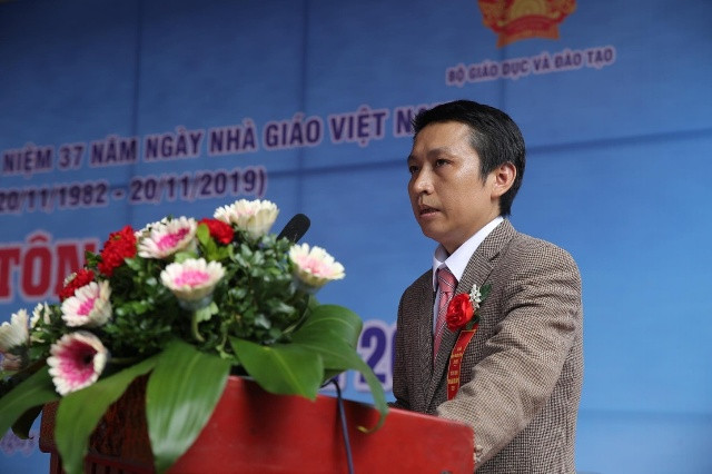 PGS.TS Trần Ngọc Hiền phát biểu tại Lễ tôn vinh “Nhà giáo của năm 2019”. Ảnh: T.G PGS.TS Trần Ngọc Hiền phát biểu tại Lễ tôn vinh “Nhà giáo của năm 2019”. Ảnh: T.G