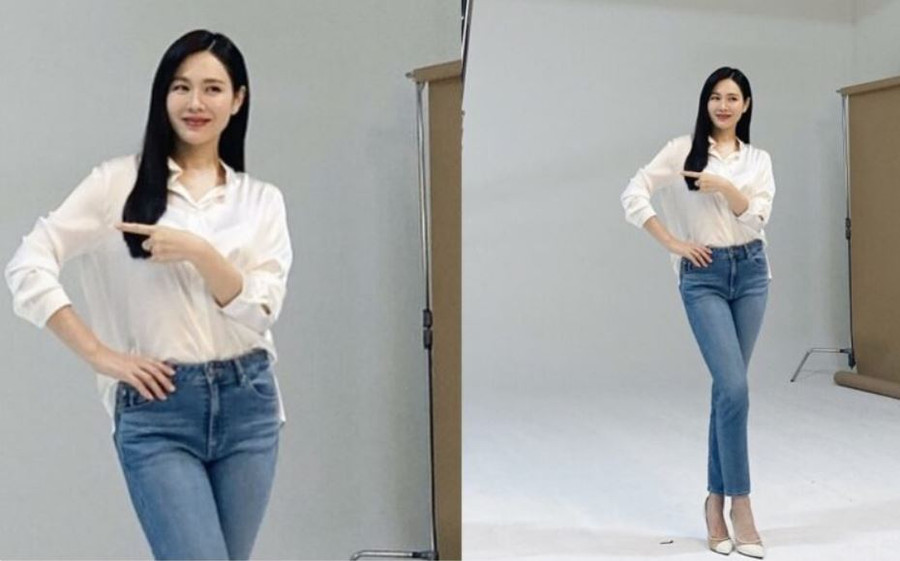 Vóc dáng của Son Ye Jin dường như không hề thay đổi dù cô mới sinh con trai đầu lòng.