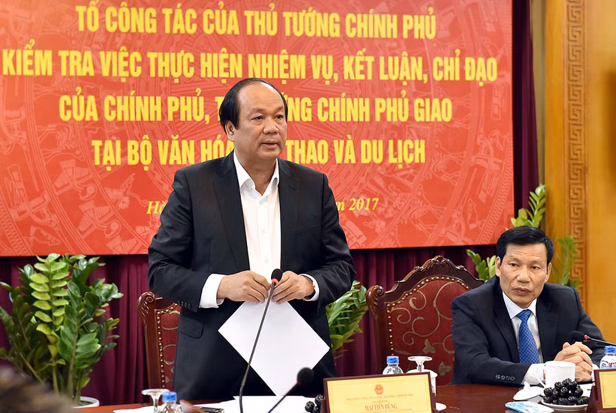 Bộ trưởng, Chủ nhiệm VPCP Mai Tiến Dũng phát biểu tại cuộc kiểm tra. - Ảnh: VGP/Nhật Bắc