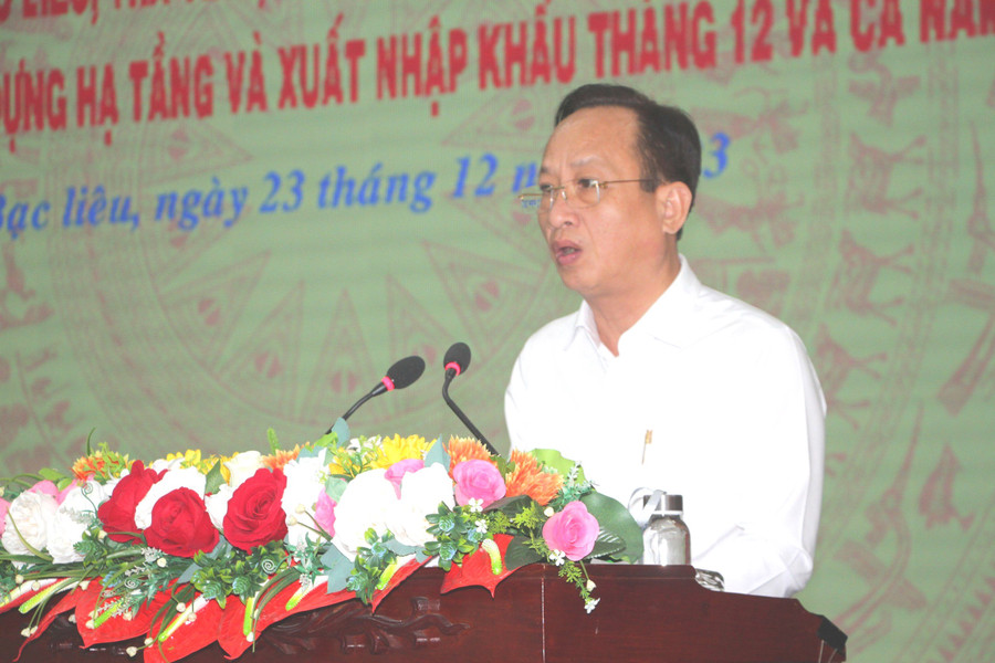 Ông Phạm Văn Thiều - Chủ tịch UBND tỉnh Bạc Liêu phát biểu tại buổi làm việc. Ông Phạm Văn Thiều - Chủ tịch UBND tỉnh Bạc Liêu phát biểu tại buổi làm việc.
