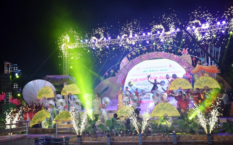 Chương trình nghệ thuật tại Lễ khai mạc Tuần lễ Văn hóa, Du lịch Đồng Tháp năm 2019