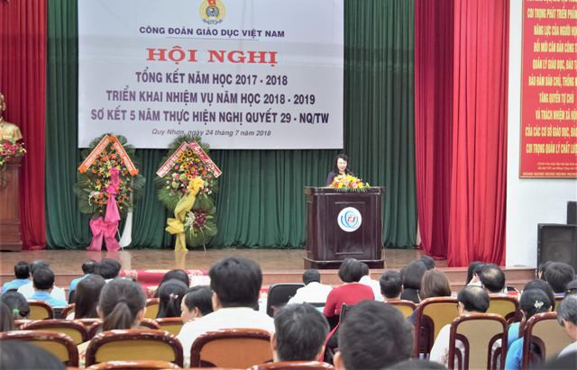 Hội nghị tổng kết năm học 2017-2018, triển khai nhiệm vụ năm học 2018-2019, sơ kết 5 năm thực hiện Nghị quyết 29-NQ/TW của Công đoàn Giáo dục Việt Nam