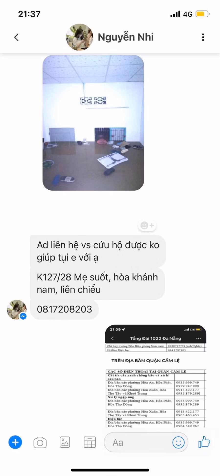 Khi chúng tôi gọi lại theo số điện thoại đăng tải thì thuê bao đã không liên lạc được. Rất có thể máy điện thoại của nhóm sinh viên này đã hết pin sau nhiều nỗ lực liên lạc ra bên ngoài.