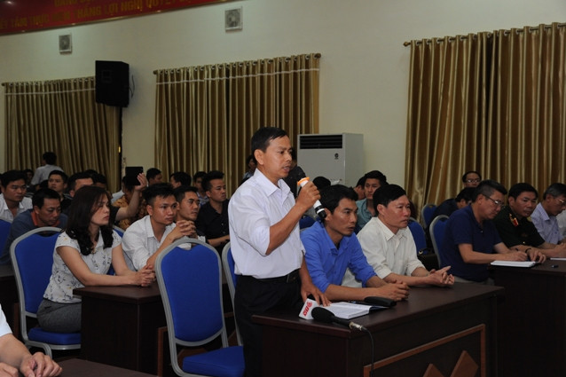 Đại diện địa phương phát biểu tại buổi làm việc. Ảnh VGP/Mai Anh Đại diện địa phương phát biểu tại buổi làm việc. Ảnh VGP/Mai Anh