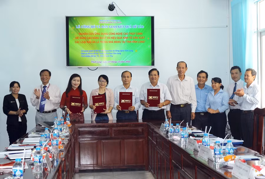 Trường ĐH Cửu Long chuyển giao kết quả nghiên cứu khoa học cấp tỉnh