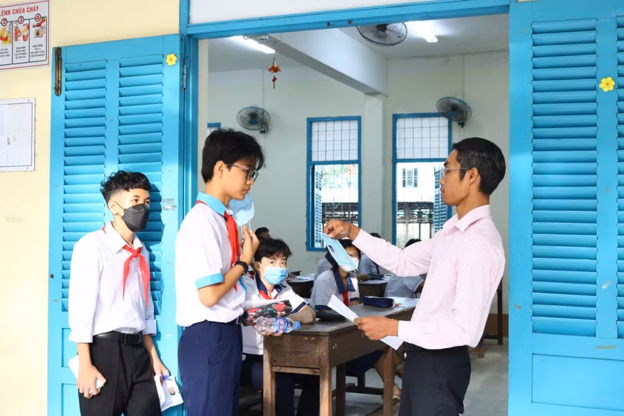 Thí sinh tham dự kỳ thi học sinh giỏi THCS cấp tỉnh.