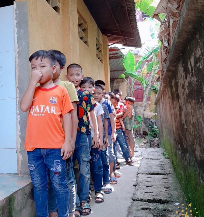 Học sinh Trường Tiểu học Liên Hòa (Lập Thạch, Vĩnh Phúc). Ảnh: INT Học sinh Trường Tiểu học Liên Hòa (Lập Thạch, Vĩnh Phúc). Ảnh: INT