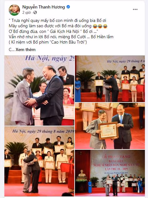 Diễn viên Thanh Hương bày tỏ xúc động trước sự ra đi của NSND Trần Hạnh.