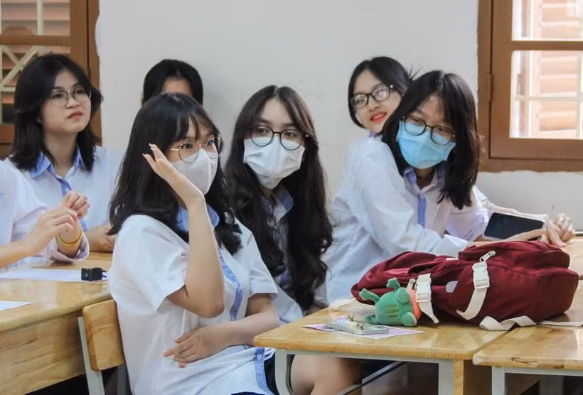 Học sinh Trường THPT Kim Liên (Hà Nội).