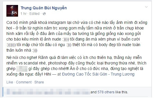Trung Quân Idol bức xúc vì bị tố lộ ảnh nude trên diễn đàn gay