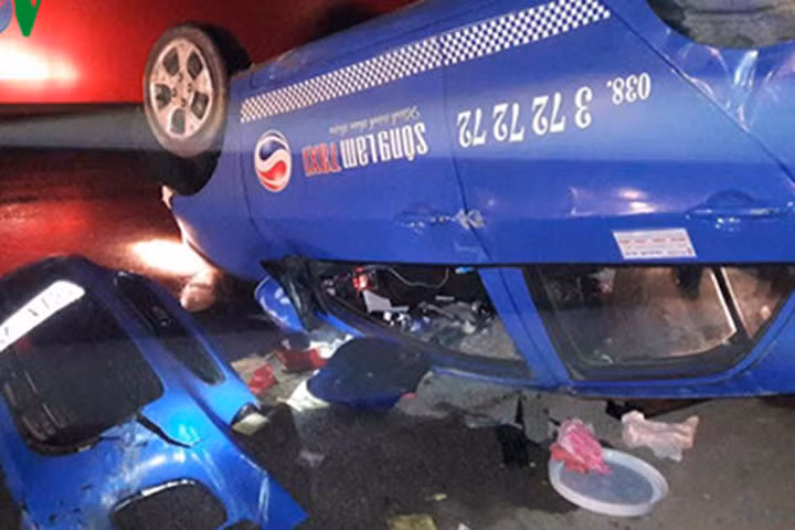 Hiện trường vụ tai nạn.