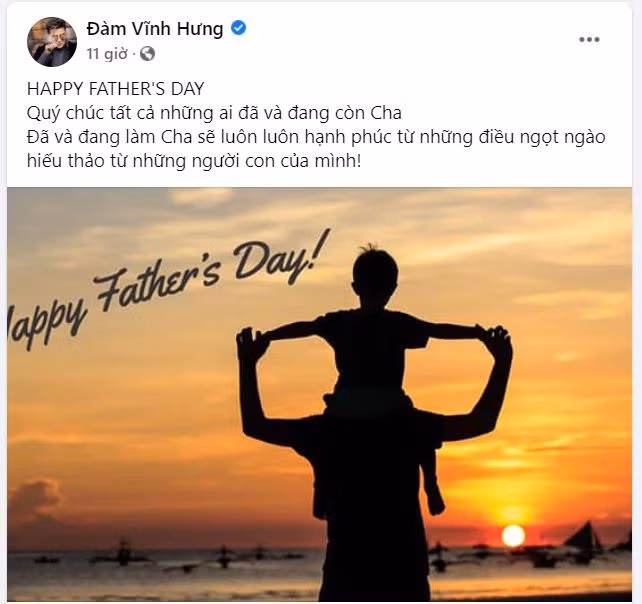 Những chia sẻ của nam ca sĩ Đàm Vĩnh Hưng trên trang cá nhân.