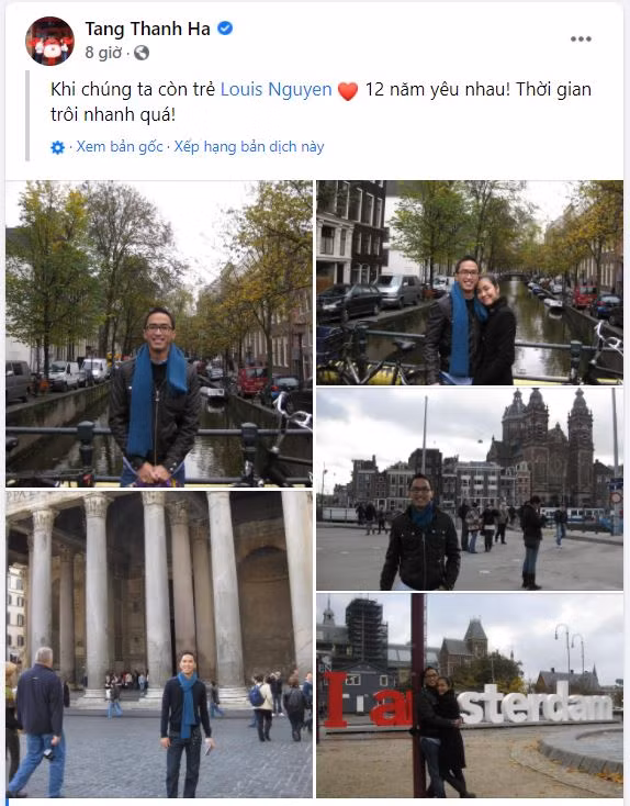 Tăng Thanh Hà chia sẻ những hình ảnh hạnh phúc bên chồng Louis Nguyễn nhân dịp vô cùng đặc biệt của cả hai.