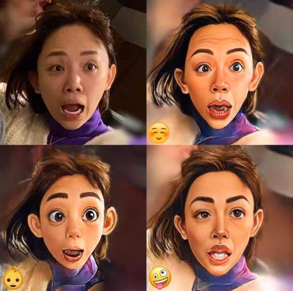 Nữ ca sĩ Tóc Tiên trong phiên bản hoạt hình tự dìm hàng.