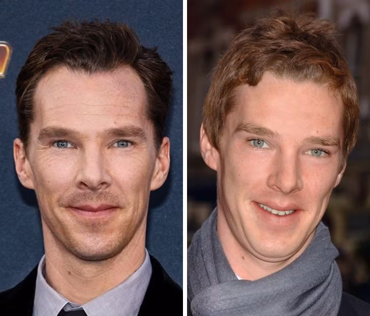 Benedict Cumberbatch: 41 tuổi và 28 tuổi.