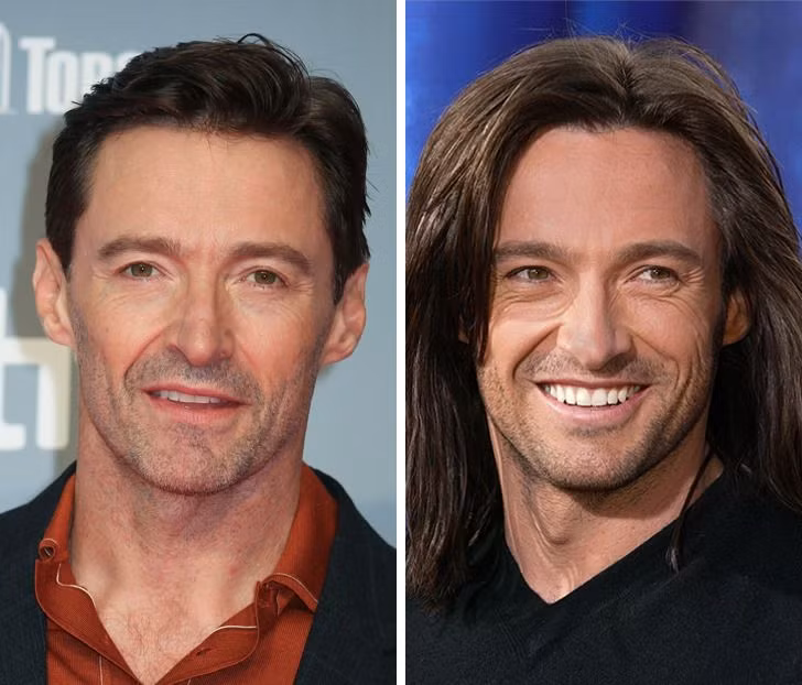 Hugh Jackman: 49 tuổi và 34 tuổi.