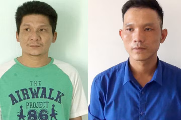 Tâm (trái) và Nghĩa. Ảnh: Công an cung cấp/ Tri thức trực tuyến