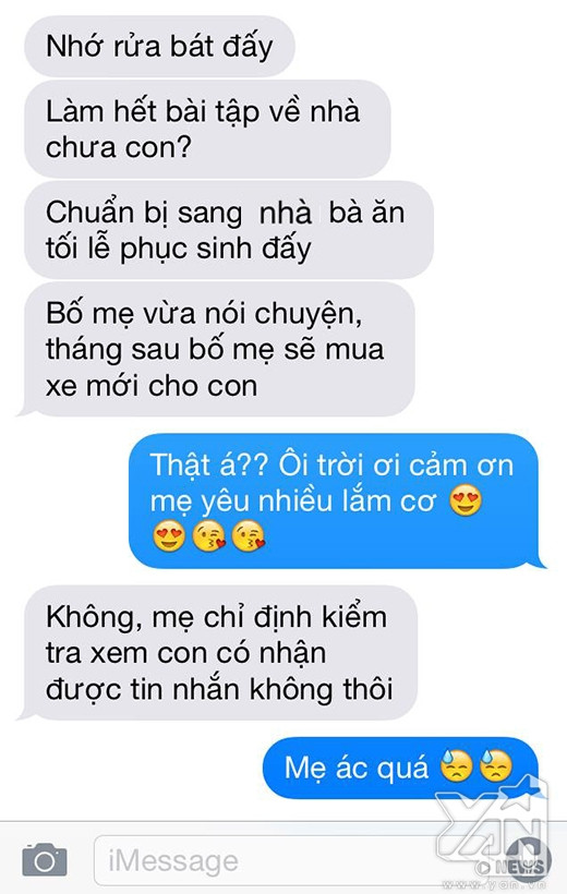 Tin nhắn hài hước từ những phụ huynh “xì teen” nhất quả đất ảnh 4 Tin nhắn hài hước từ những phụ huynh “xì teen” nhất quả đất ảnh 4