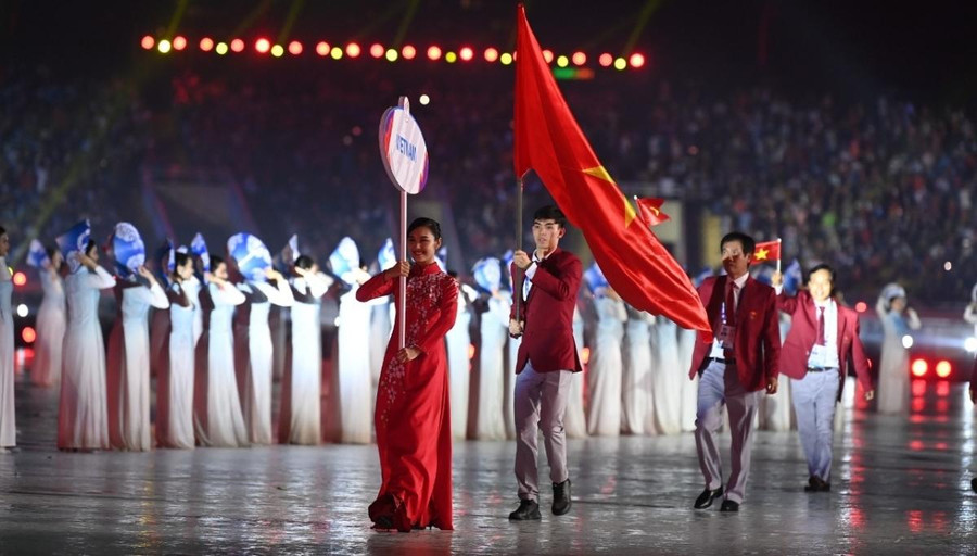Đoàn thể thao Việt Nam tham dự Lễ khai mạc SEA Games 31. Đoàn thể thao Việt Nam tham dự Lễ khai mạc SEA Games 31.