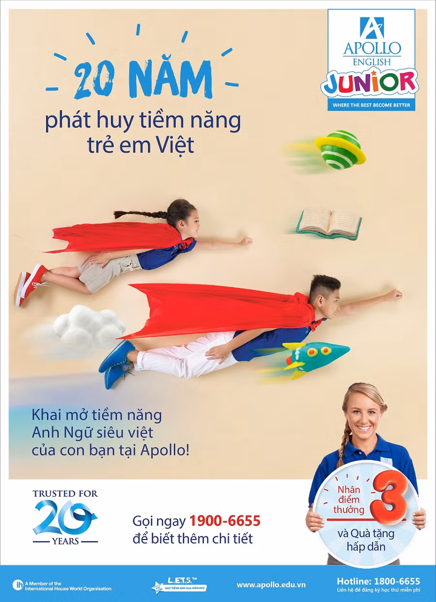 Apollo English – 20 năm phát huy tiềm năng trẻ em Việt