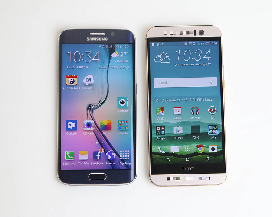 So sánh Galaxy S6 edge và HTC One M9 ảnh 1 So sánh Galaxy S6 edge và HTC One M9