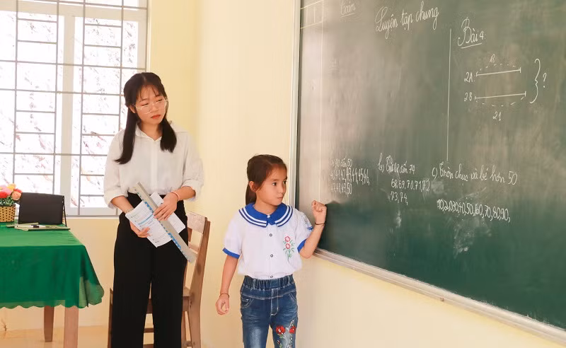 Cô Ngân Thị Thanh Nhàn (tốt nghiệp SP tiểu học loại giỏi) được tuyển dụng đi dạy học tại Trường Tiểu học Mai Sơn, huyện Tương Dương, Nghệ An.
