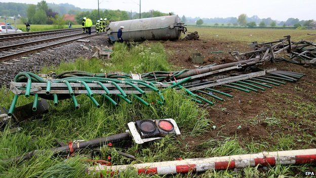 tàu hỏa, tai nạn, xe kéo, nông thôn, Đức, đường sắt