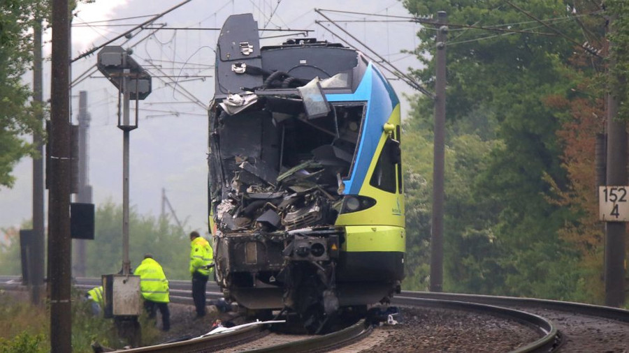 tàu hỏa, tai nạn, xe kéo, nông thôn, Đức, đường sắt