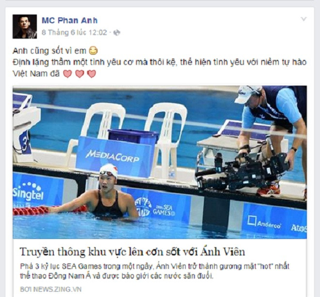 MC Phan Anh thể hiện tình yêu với "niềm tự hào của Việt Nam"