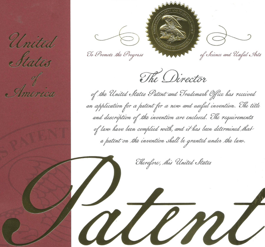 Một patent được cấp bằng Độc quyền sáng chế được bảo hộ quốc tế bởi USPTO (Hoa Kỳ).