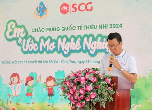 Ông Praween Wirotpan, Tổng Giám đốc SCG Việt Nam phát biểu tại sự kiện.
