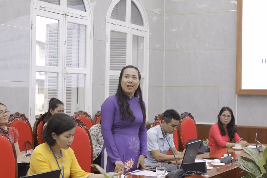 Cô Nguyễn Thị Bích Diệp, Trường tiểu học Tân Mai, quận Hoàng Mai (Hà Nội).