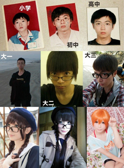 Loạt ảnh thầy giáo cosplay thành nữ sinh gây "sốc"