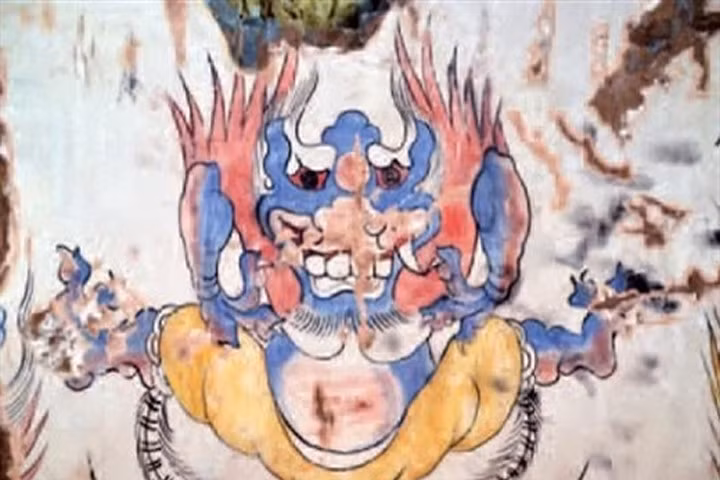 Bí mật về ngôi mộ 1.400 năm có hình quái vật màu xanh ở Trung Quốc