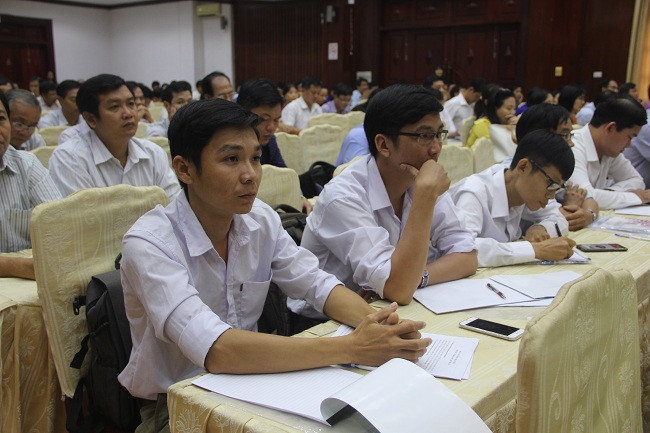 Các đại biểu đến từ ngành GD&ĐT của các tình, thành phía Nam tham dự tập huấn